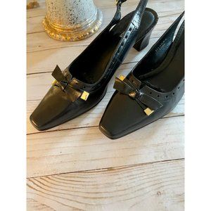 ROS HOMMERSON Leather Slingback Pump  (YSL copy) sz 10